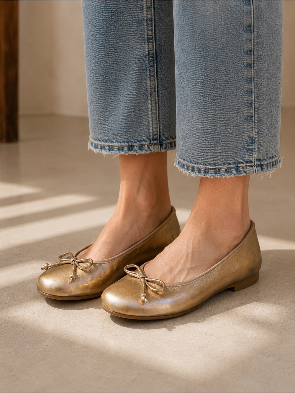 Earth Shoes Allegro Rose Gold ballerinas Relief Pod ballet flats slip metallic 6